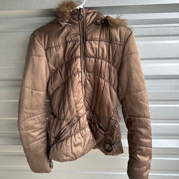 Brown Winter Puffer Coat - Picture 2 of 3